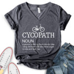 cycopath t shirt v neck for women heather dark grey