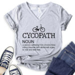 cycopath t shirt v neck for women heather light grey