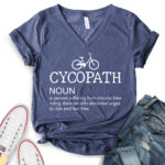 cycopath t shirt v neck for women heather navy