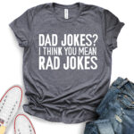 dad jokes t shirt for women heather dark grey