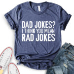dad jokes t shirt heather navy