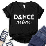 dance mom t shirt v neck for women black