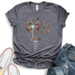 dandelion chicken t shirt for women heather dark grey