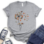 dandelion chicken t shirt for women heather light grey