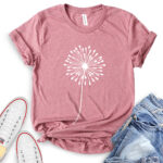 dandelion t shirt for women heather mauve