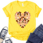different races skin colors hands t shirt for women yellow