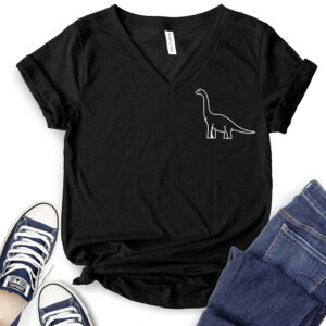 Dinosaur T-Shirt V-Neck for Women 2