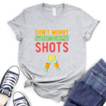 dont worry ive had both my shots t shirt for women heather light grey