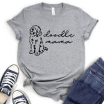 doodle mama t shirt for women heather light grey