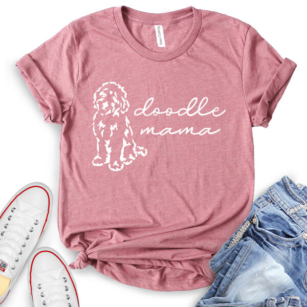 doodle mama t shirt for women heather mauve