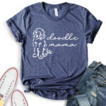 doodle mama t shirt for women heather navy