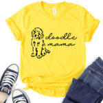 doodle mama t shirt for women yellow
