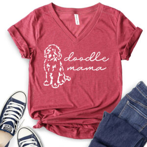 Doodle Mama T-Shirt V-Neck for Women
