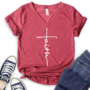 Faith T-Shirt V-Neck for Women