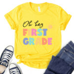 first-grade-t-shirt-for-women-yellow