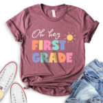 first-grade-t-shirt-heather-maroon