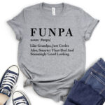 funpa funny grandfather t shirt for women heather light grey