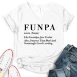 funpa funny grandfather t shirt v neck for women white