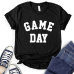 game day t shirt for women black