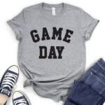 game day t shirt for women heather light grey
