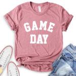 game day t shirt for women heather mauve