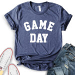 game day t shirt v neck for women heather navy