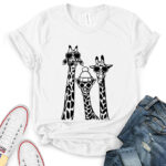 giraffe t shirt for women white