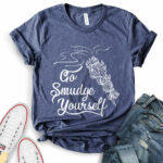 go smudge yourself t shirt for women heather navy