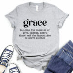 grace t shirt for women heather light grey