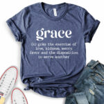 grace t shirt for women heather navy
