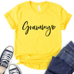 grammy t shirt for women yellow