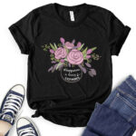 happiness is being a grammy t shirt for women black