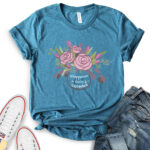 happiness is being a grammy t shirt for women heather deep teal