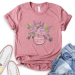 happiness is being a grammy t shirt for women heather mauve