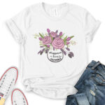 happiness is being a grammy t shirt for women white