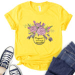 happiness is being a grammy t shirt for women yellow