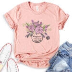 happiness is being a grammy t shirt heather peach