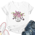 happiness is being a grammy t shirt v neck for women yellow