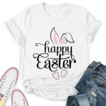 happy easter t shirt for women white