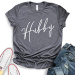 hubby t shirt for women heather dark grey