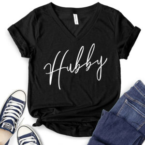 Hubby T-Shirt V-Neck for Women 2