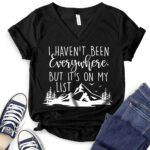 i havent been everywhere but its on my list t shirt v neck for women black