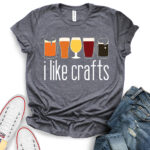 i like crafts t shirt for women heather dark grey