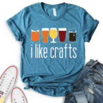 i like crafts t shirt for women heather deep teal