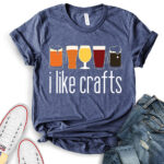 i like crafts t shirt for women heather navy