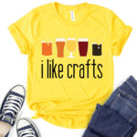 i like crafts t shirt for women yellow