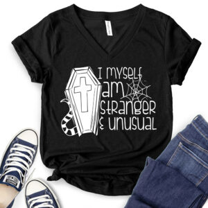 I Myself Am Strange and Unusual T-Shirt V-Neck for Women 2