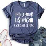i need your listing i sold all of mine t shirt for women heather navy