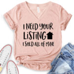 i need your listing i sold all of mine t shirt v neck for women heather peach