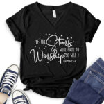 if the stars were made to worship so will i t shirt v neck for women black